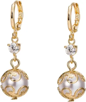 1pair Zircon Earrings Dangle Earrings Women Earrings Women Ear Rings Hollow Out Miss