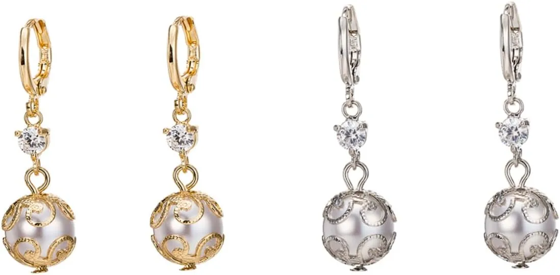 1pair Zircon Earrings Dangle Earrings Women Earrings Women Ear Rings Hollow Out Miss