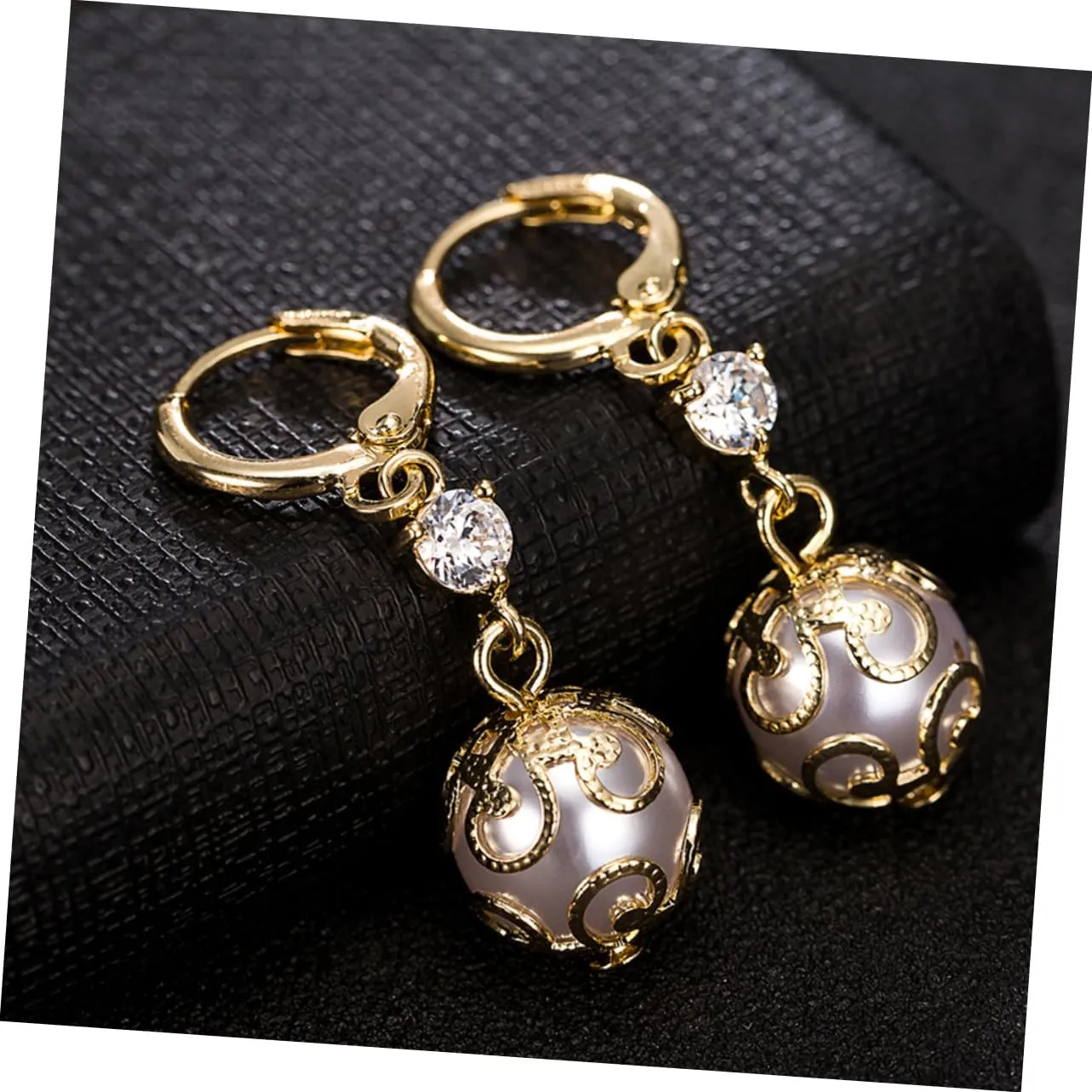 1pair Zircon Earrings Dangle Earrings Women Earrings Women Ear Rings Hollow Out Miss