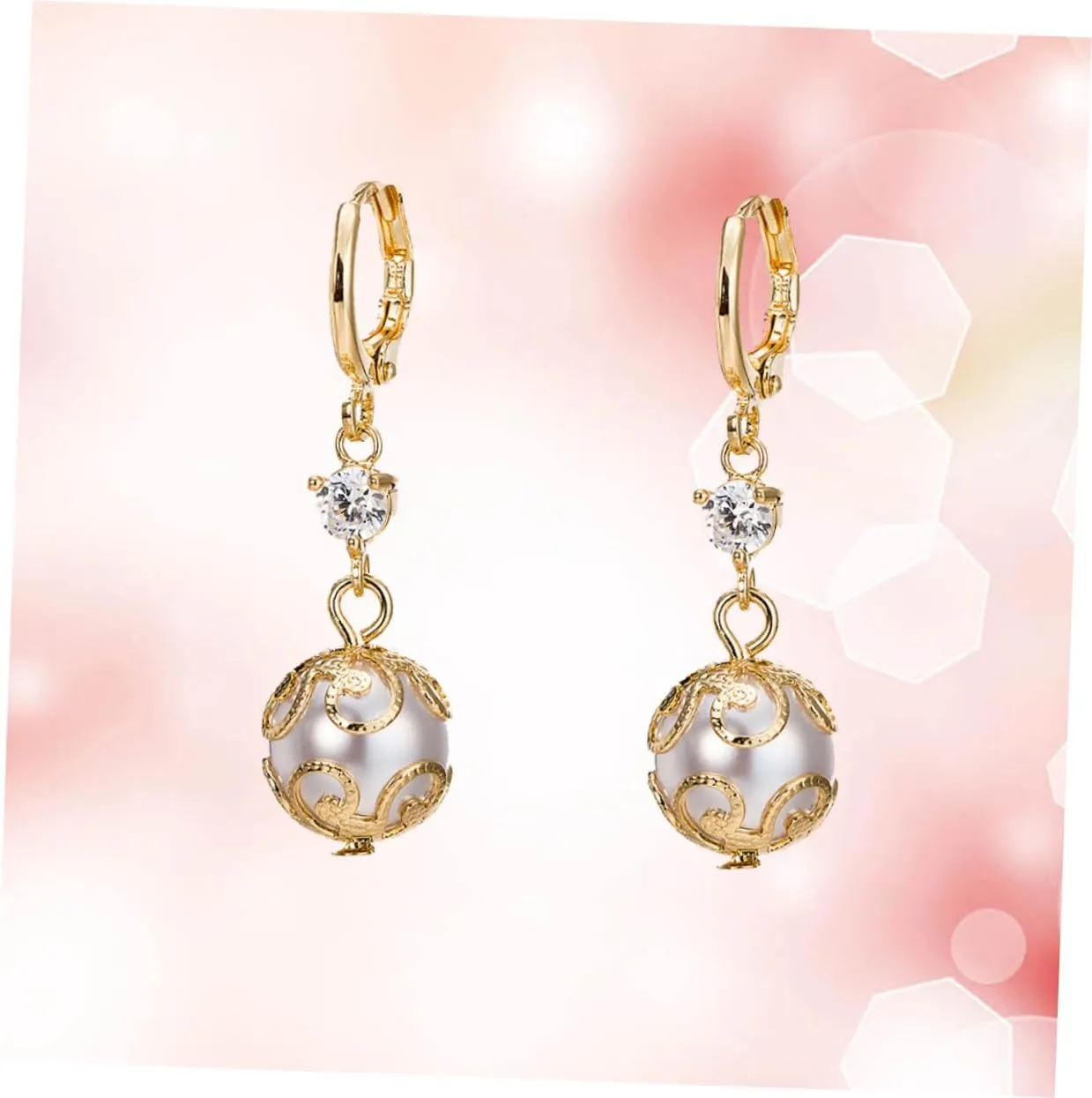 1pair Zircon Earrings Dangle Earrings Women Earrings Women Ear Rings Hollow Out Miss