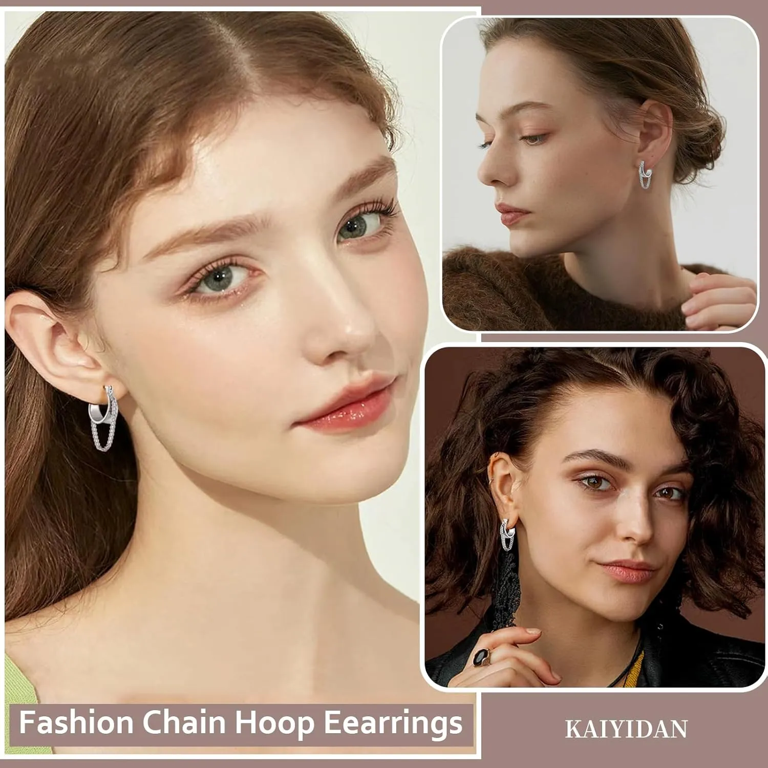 2 Pairs Gold/Silver Hoop Earrings For Women Set Trendy,14K Plated Gold Chunky Huggie Hoop Earings Pack,Oval Twisted Statement Silver Hoops,Fashion Jewelry Gift