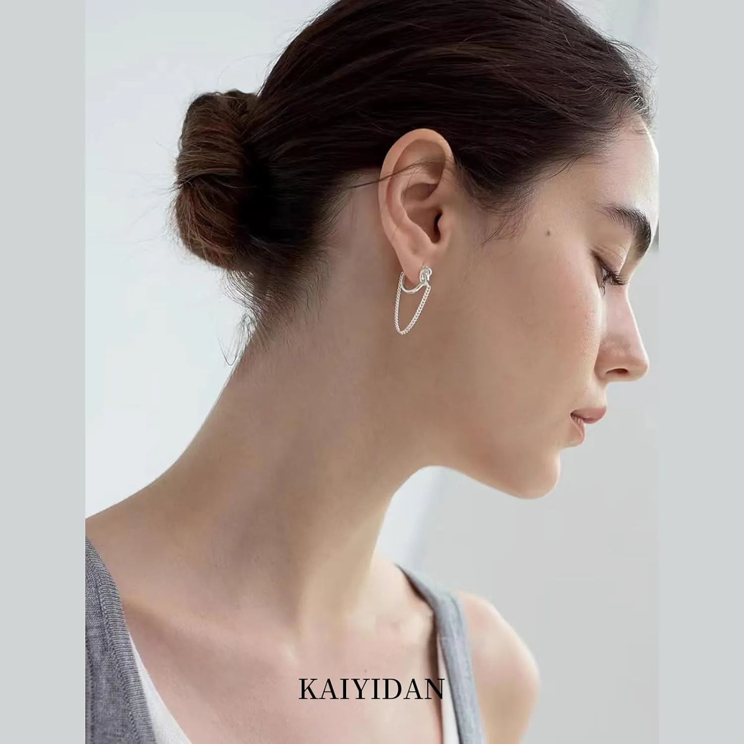 2 Pairs Gold/Silver Hoop Earrings For Women Set Trendy,14K Plated Gold Chunky Huggie Hoop Earings Pack,Oval Twisted Statement Silver Hoops,Fashion Jewelry Gift