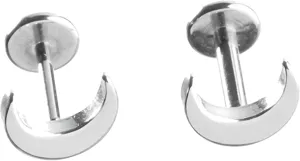 20G Implant Grade Titanium Crescent Moon Labret Stud Threadless Flatback Tragus Earring Cartilage Stud Conch Push In Stud for Women and Men Hypoallergenic Minimalist Earrings