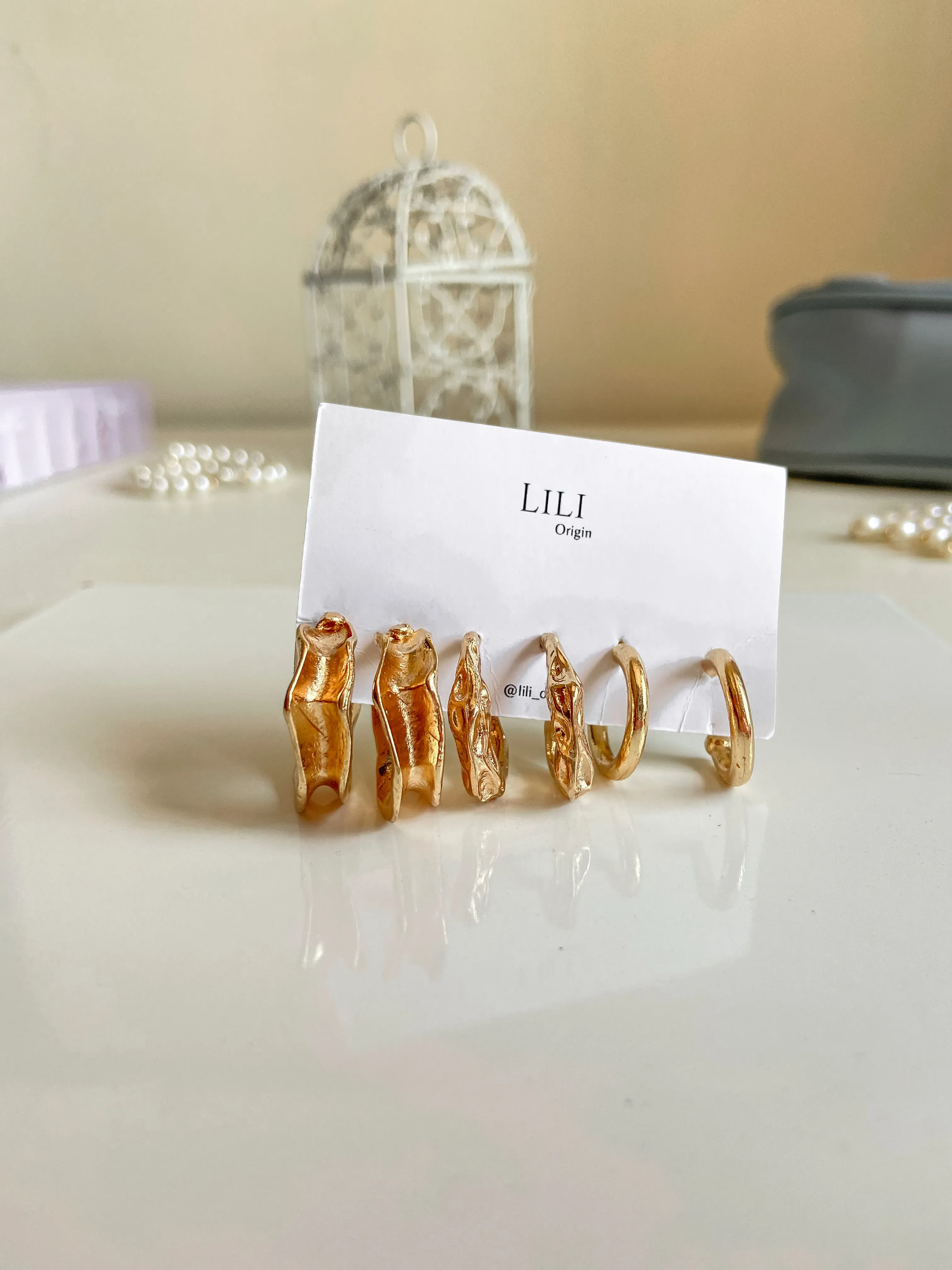 3 Pairs Classic Hoop Earrings