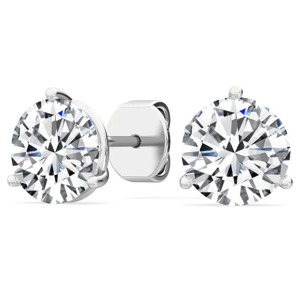 3ctw Round Brilliant Lab-Grown Diamond Stud Earrings in 14 Karat Gold
