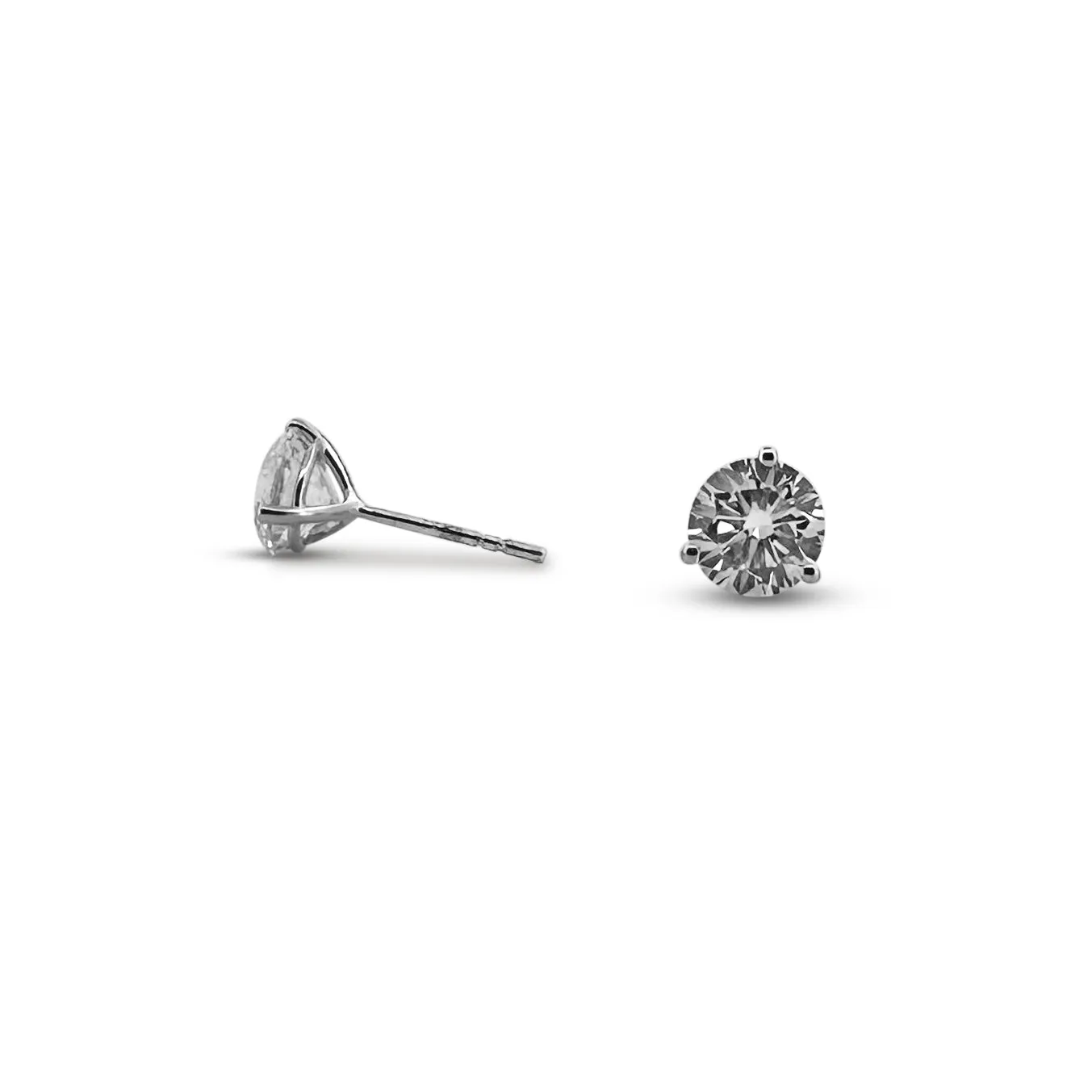3ctw Round Brilliant Lab-Grown Diamond Stud Earrings in 14 Karat Gold