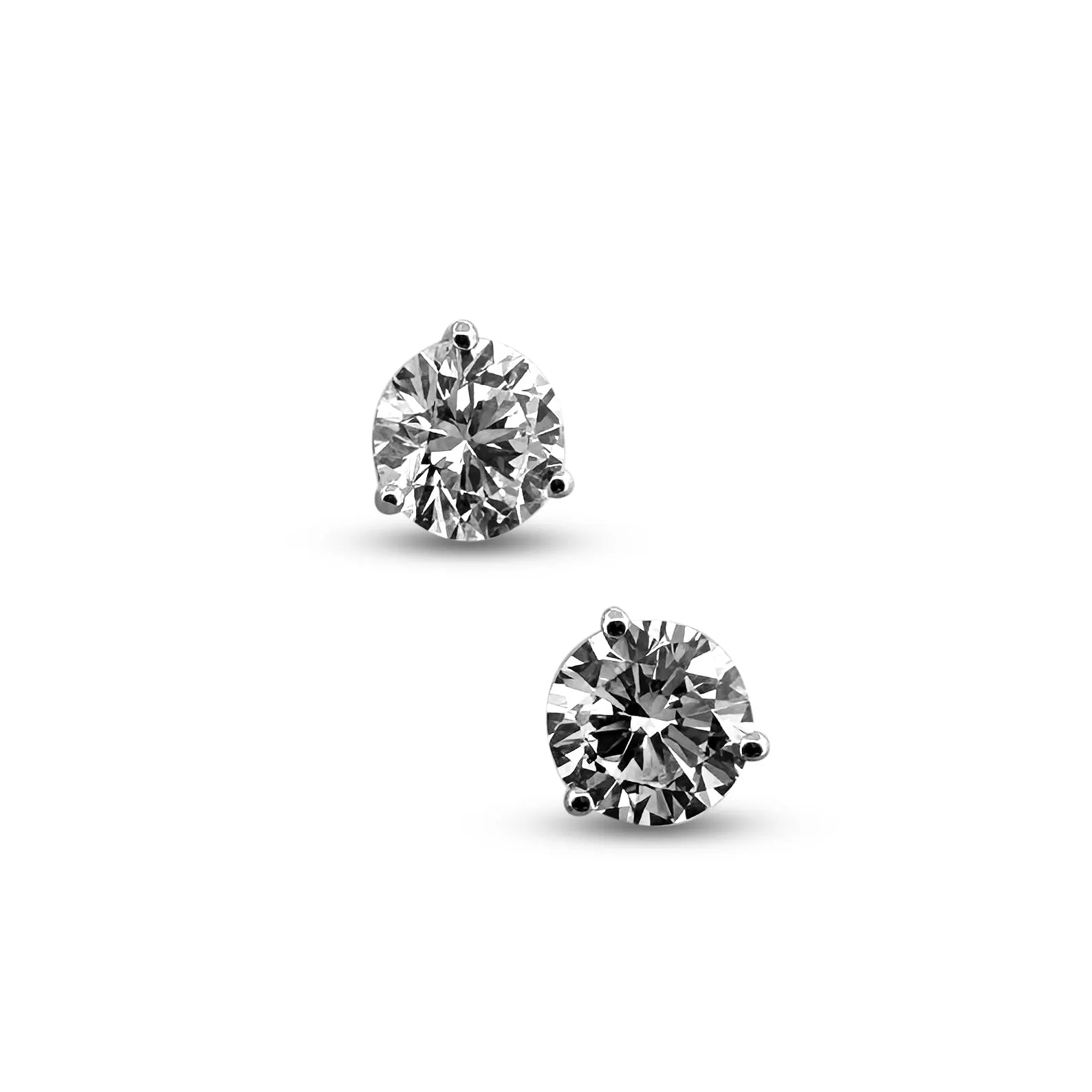 3ctw Round Brilliant Lab-Grown Diamond Stud Earrings in 14 Karat Gold