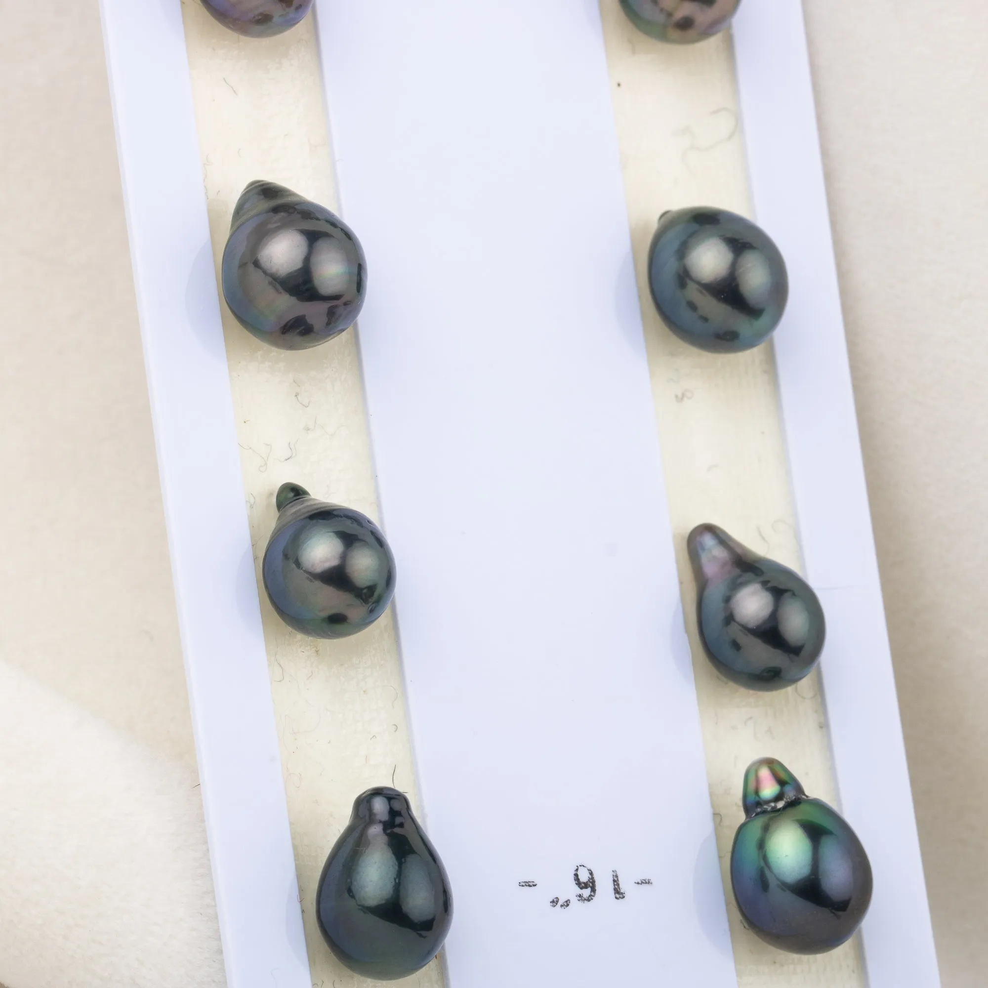 9-13mm baroque drop shape  black Tahitian seawater Pearl matched for earring  High quality  loose seawater pearl drop shape