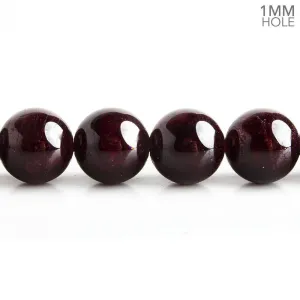 9-9.5mm Garnet Plain Round Beads 15.5 inch 42 pieces A