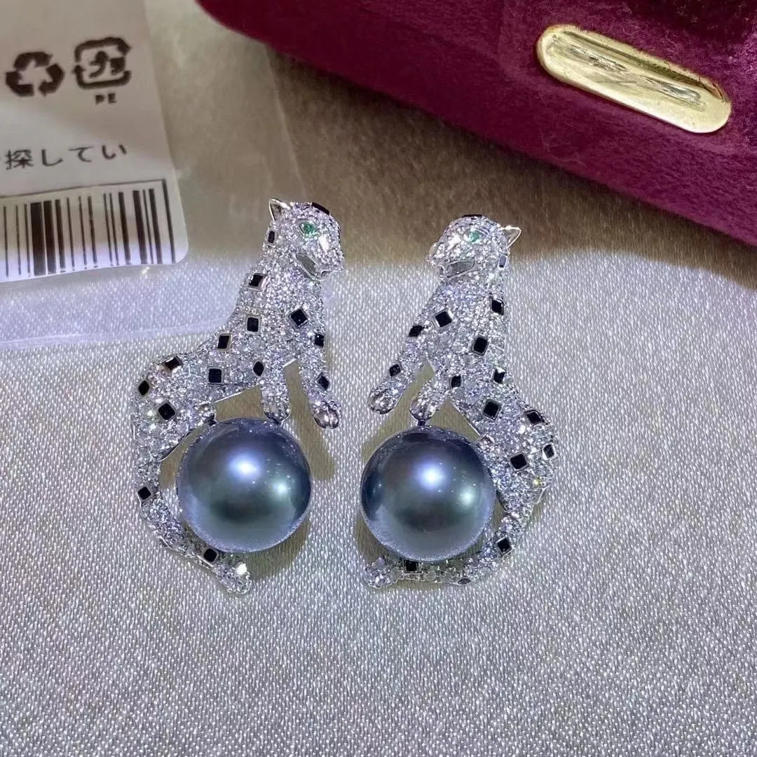925 Silver Earrings for Women Leopard Shaped Stud Earrings