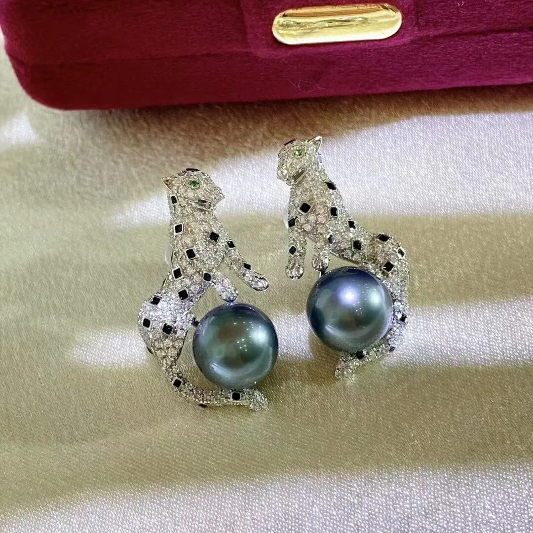 925 Silver Earrings for Women Leopard Shaped Stud Earrings