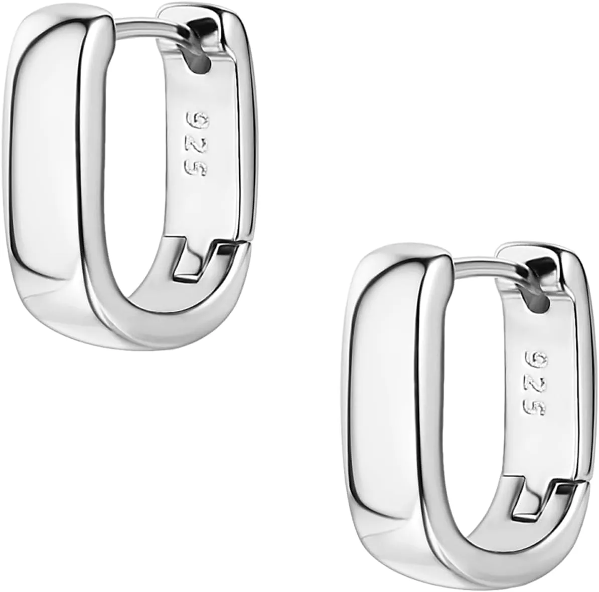 925 Sterling Silver Earrings Geometric Hoop Earrings Square Hypoallergenic Jewelry Gifts for Women