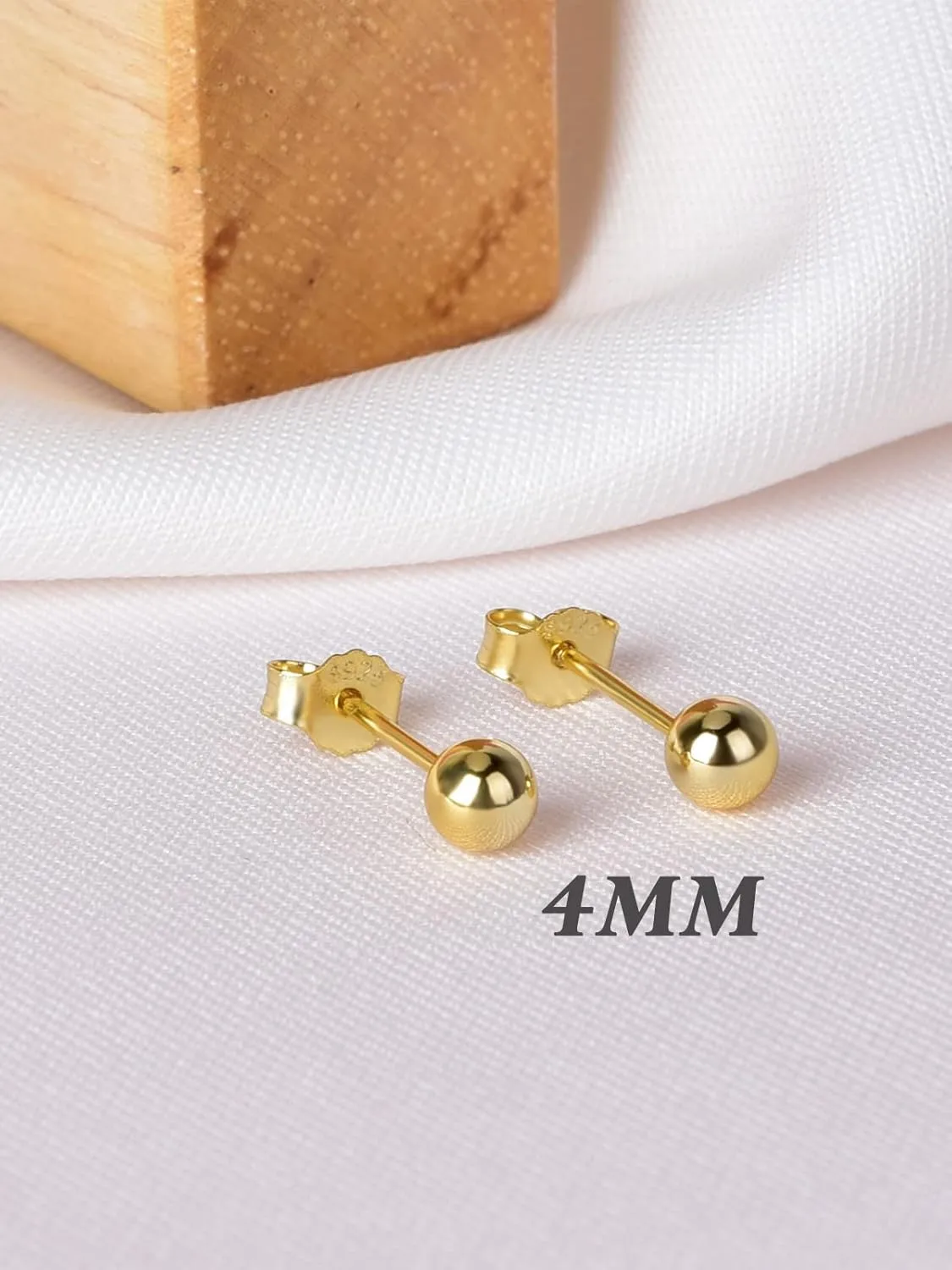 925 Sterling Silver Earrings Set Tiny Ball/Flat Dot Earrings Small Round Disc Tragus Cartilage Studs for Multiple Piercings 3PCS Set