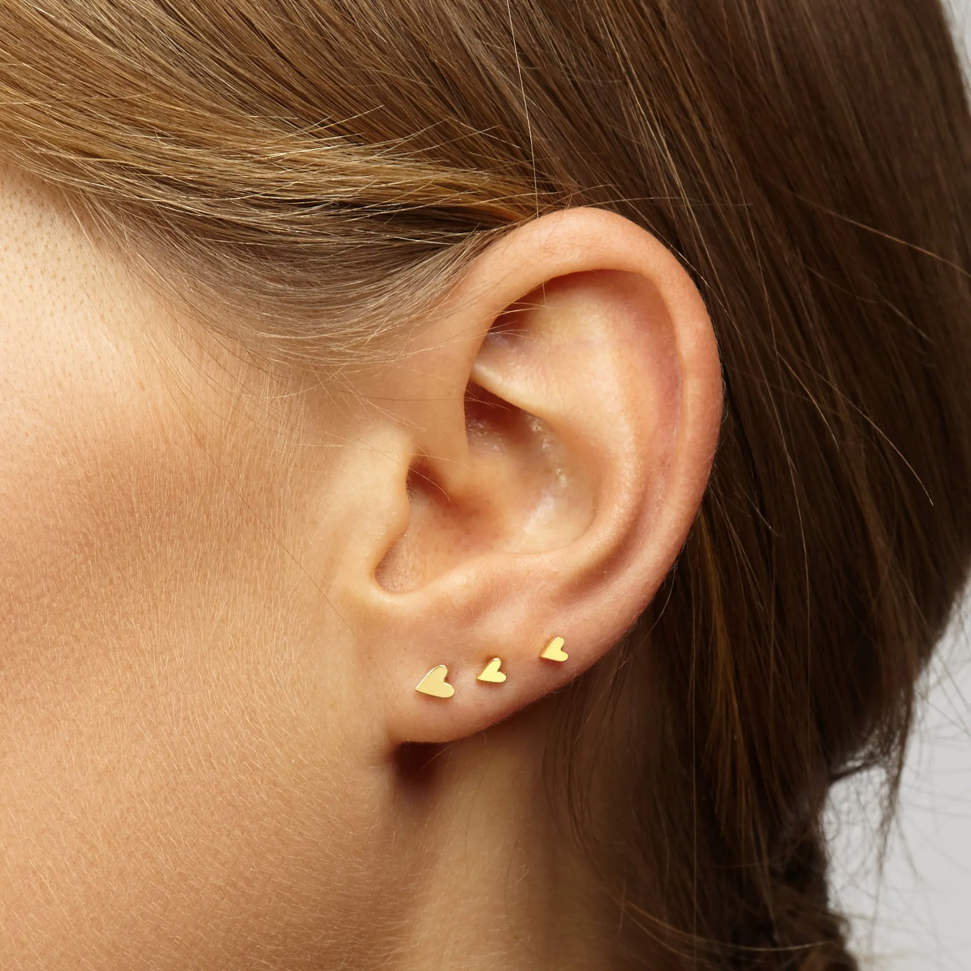 925 Sterling Silver Heart Stud Earrings - Small & Tiny Sizes, Romantic Everyday Accessory