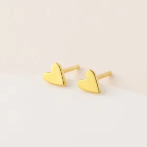 925 Sterling Silver Heart Stud Earrings - Small & Tiny Sizes, Romantic Everyday Accessory