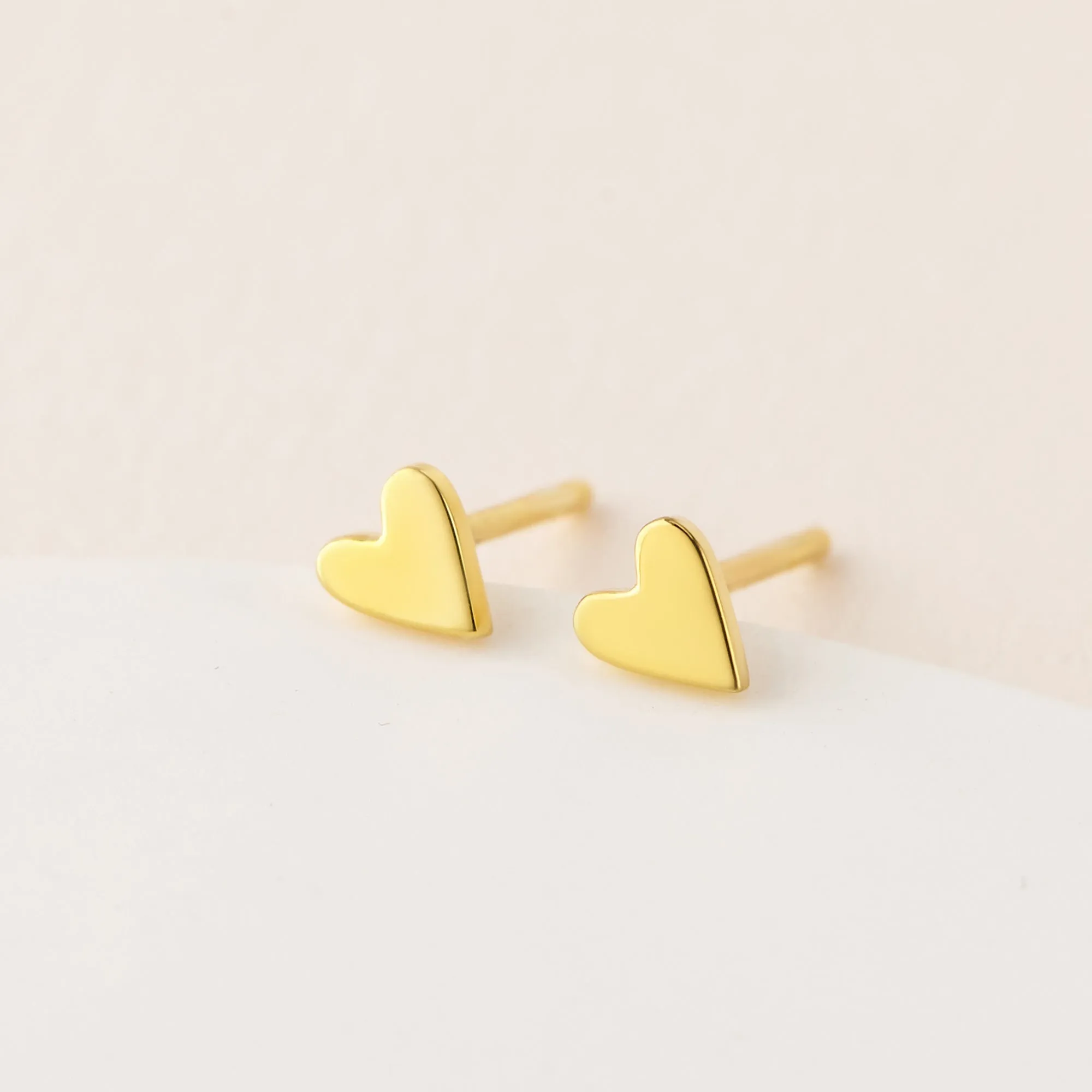 925 Sterling Silver Heart Stud Earrings - Small & Tiny Sizes, Romantic Everyday Accessory