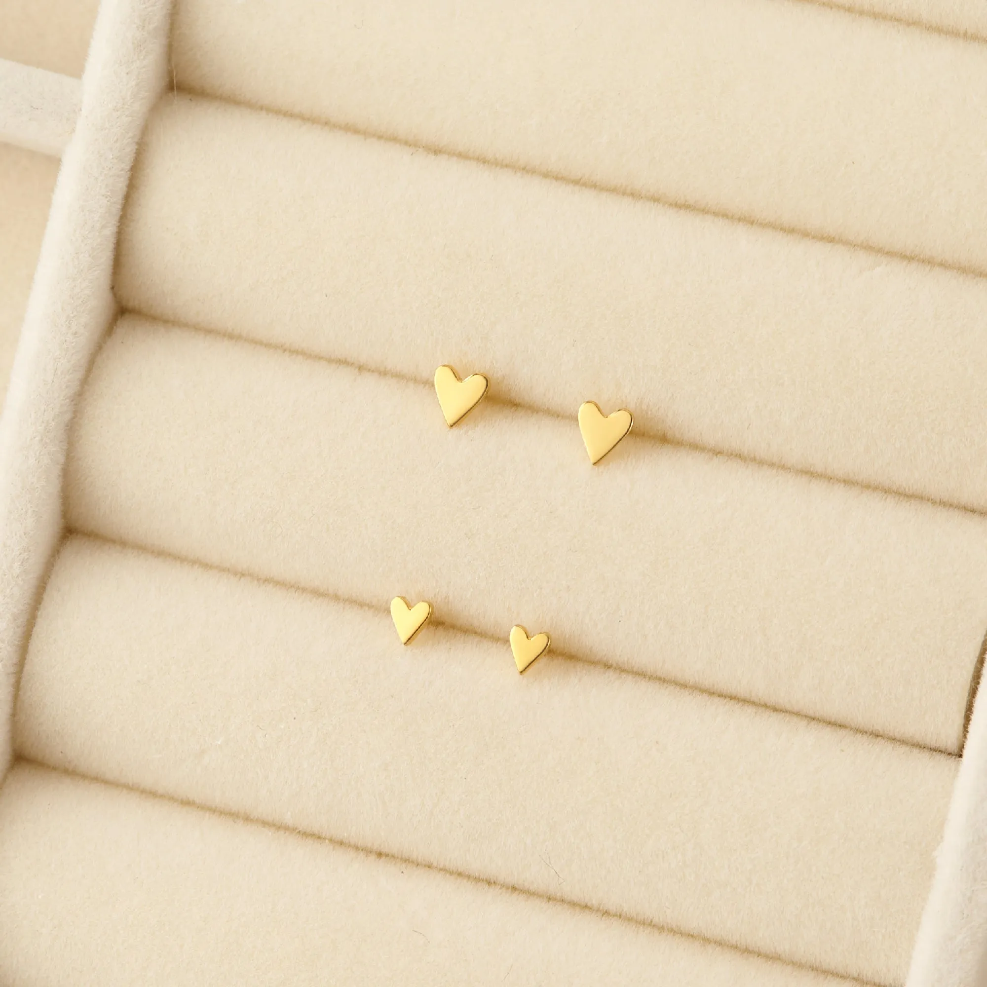 925 Sterling Silver Heart Stud Earrings - Small & Tiny Sizes, Romantic Everyday Accessory