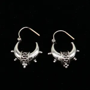 925 sterling silver plain shiny traditional cultural design elegant hoops earrings kundal tribal belly dance brides dainty jewelry s1157
