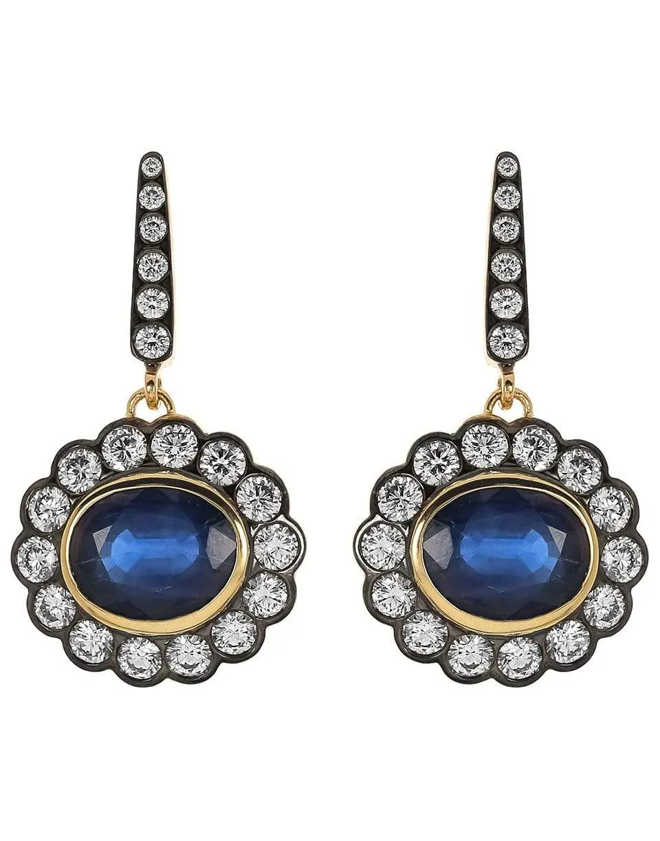 Alexandra Blue Sapphire Drop Earrings