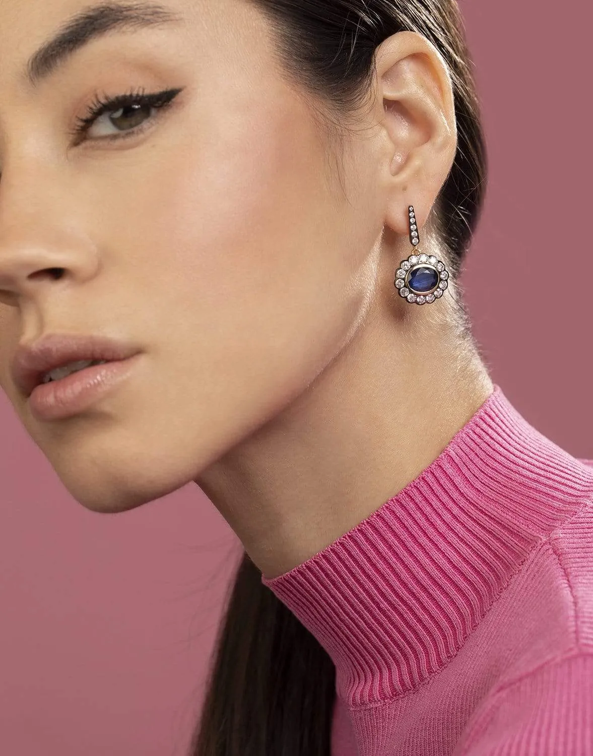 Alexandra Blue Sapphire Drop Earrings