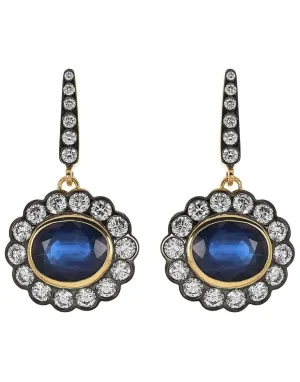 Alexandra Blue Sapphire Drop Earrings