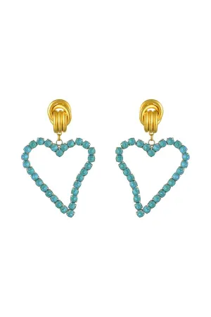 All Of My Heart Earrings Aqua