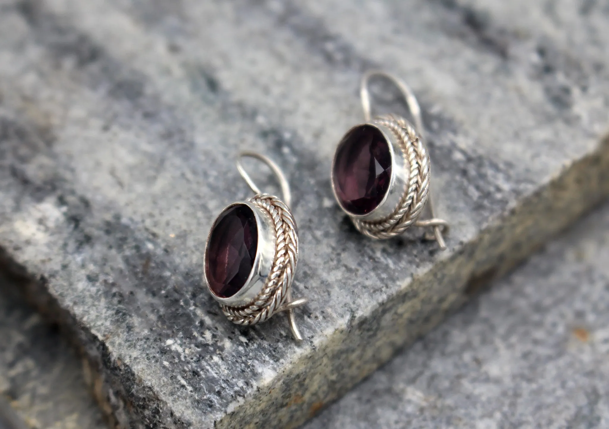 Amethyst Sterling Silver Earrings