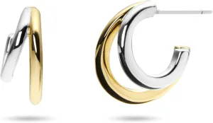 Ana Luisa Trendy Huggie Hoop Earrings - Small Single and Double Hoops For Women - 14K Gold Plated, Silver Rhodium & Gold Two-Tone Hoop Earrings - Hypoallergenic, Water-Resistant & Tarnish-Free