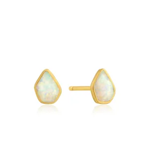 Ania Haie Mini Gold Opal Colour Gold Stud Earrings