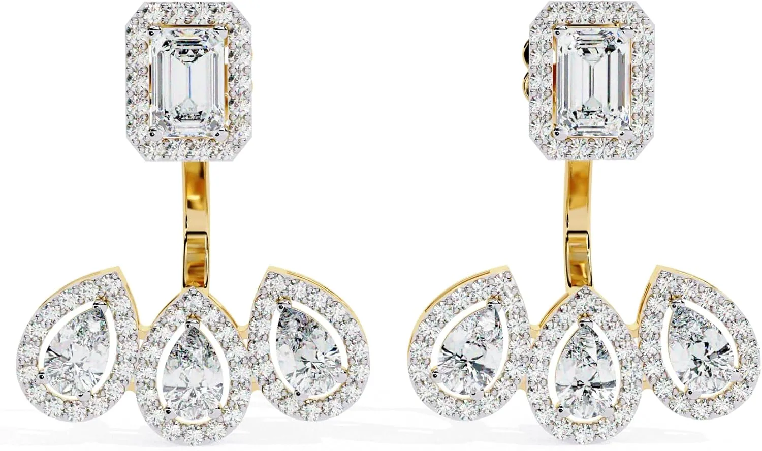 Antique Studs For Girls In 18k Gold With Lab Grown Diamond