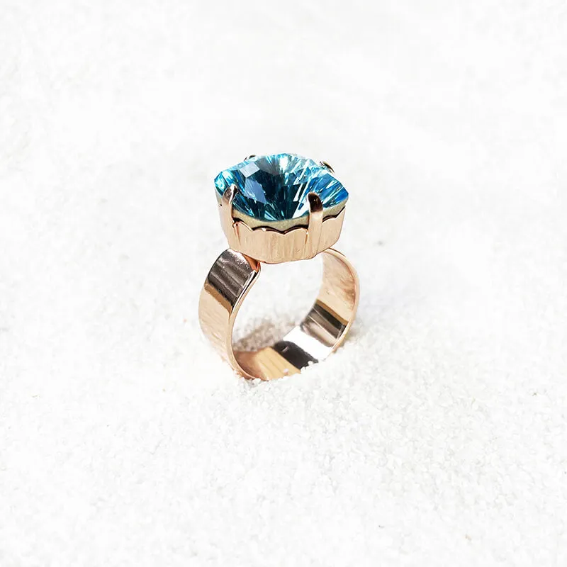 Aqua Swarovski Ring