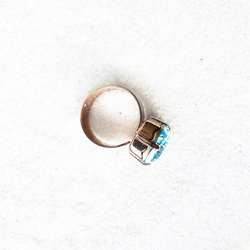 Aqua Swarovski Ring