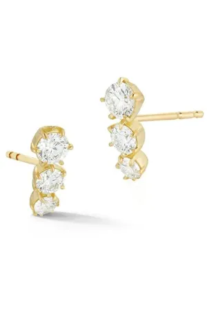 Ara Three Stone Studs