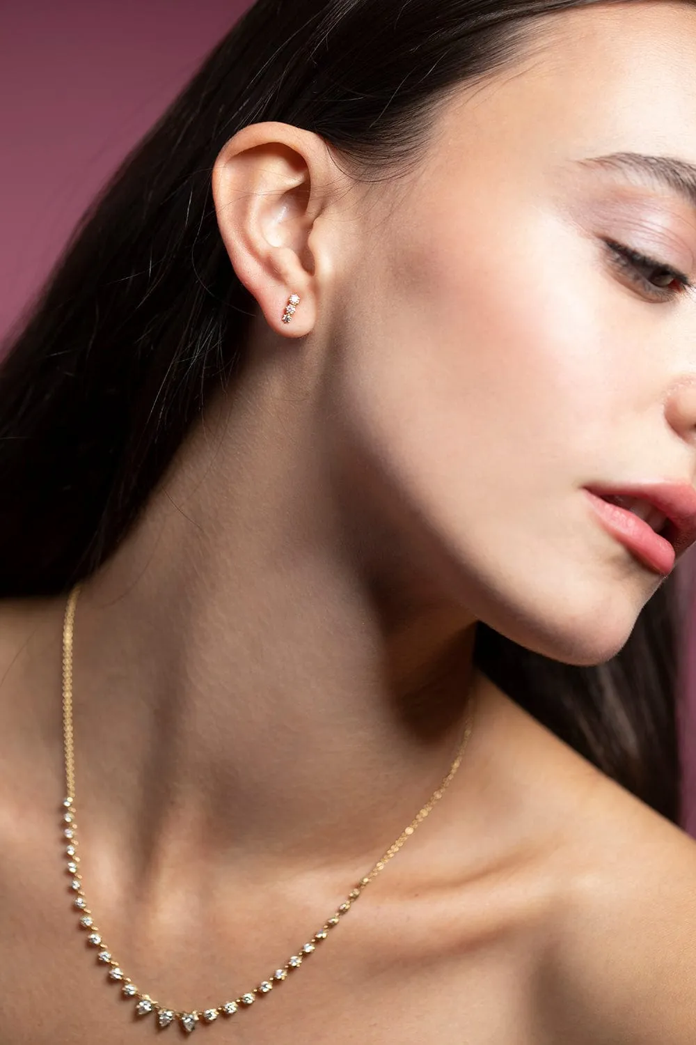Ara Three Stone Studs
