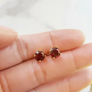 Arizona Anthill Garnet Gold Jewelry Essential Garnet Studs