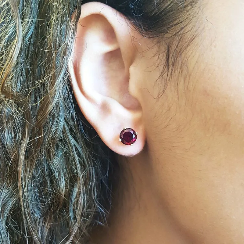 Arizona Anthill Garnet Gold Jewelry Essential Garnet Studs