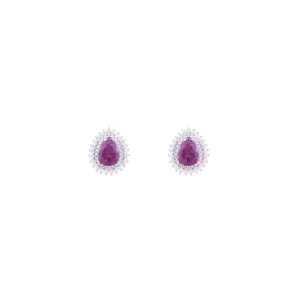 Asfour Stud Earrings with a Tenzanite zircon Stone