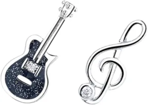 Asymmetrical Earrings for Women Music Note Guitar Earrings Fashion Jewelry