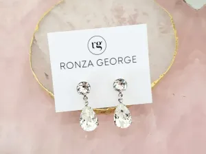 Baby Pear - Small Swarovski Bridal Drop Earrings