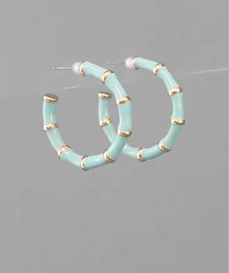 Bailey Bamboo Hoop Earrings