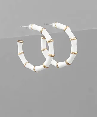 Bailey Bamboo Hoop Earrings