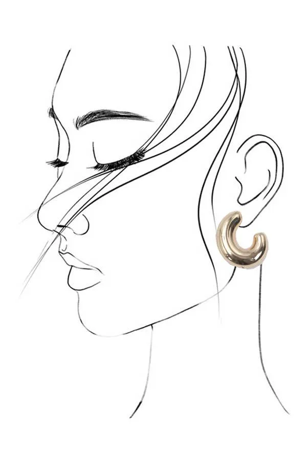 Balloon Puffy Hoop Earrings
