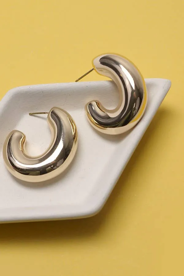 Balloon Puffy Hoop Earrings