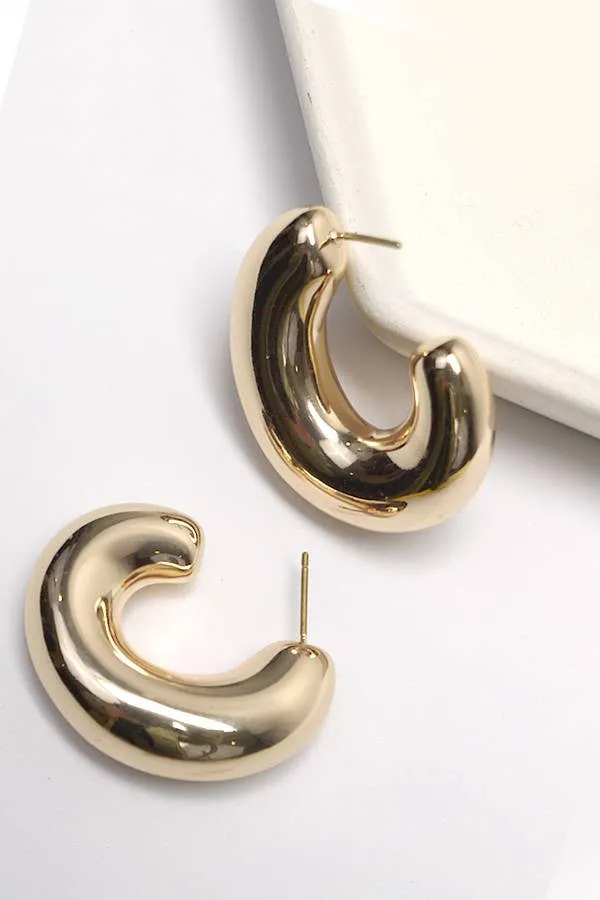 Balloon Puffy Hoop Earrings
