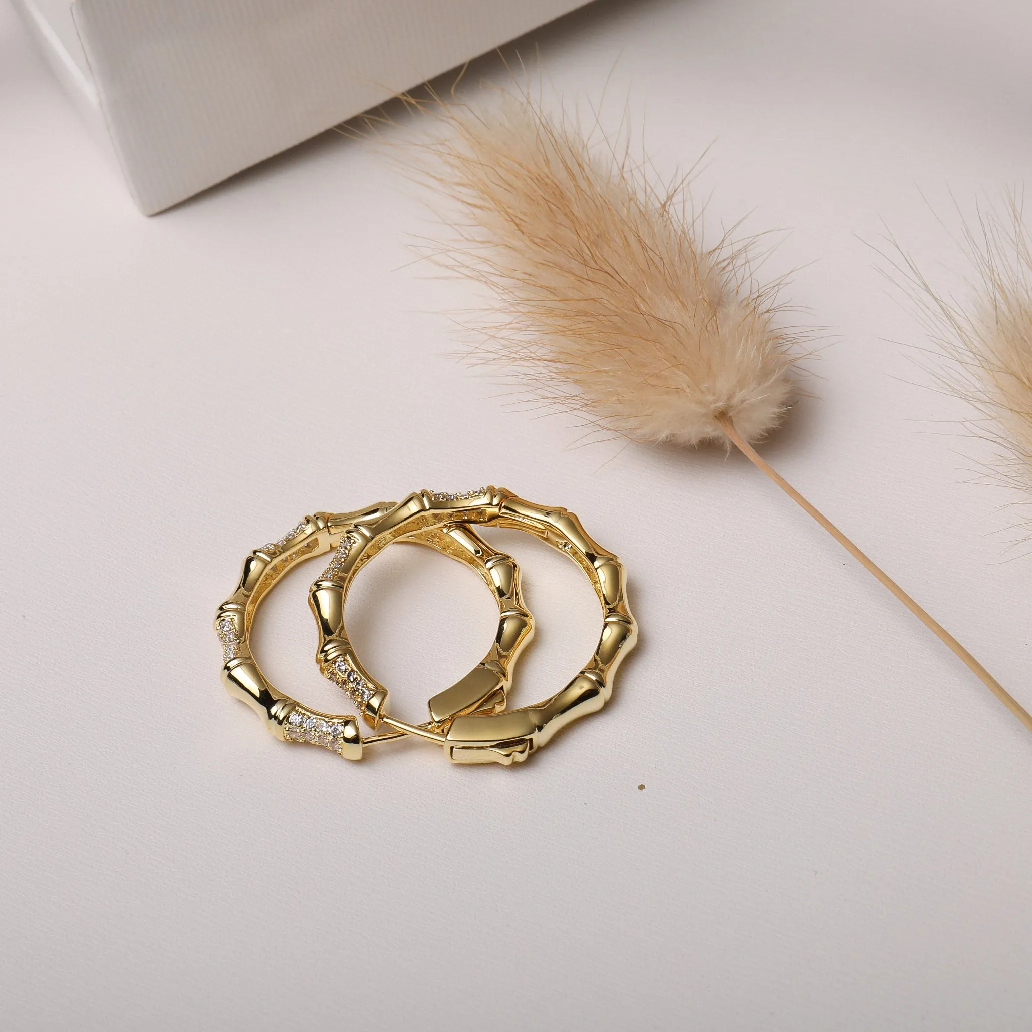 Bamboo Hoop Earrings