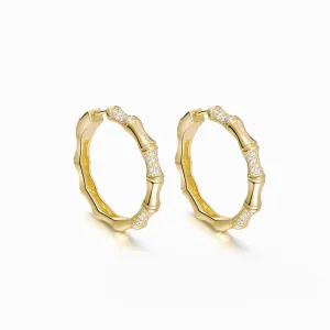 Bamboo Hoop Earrings