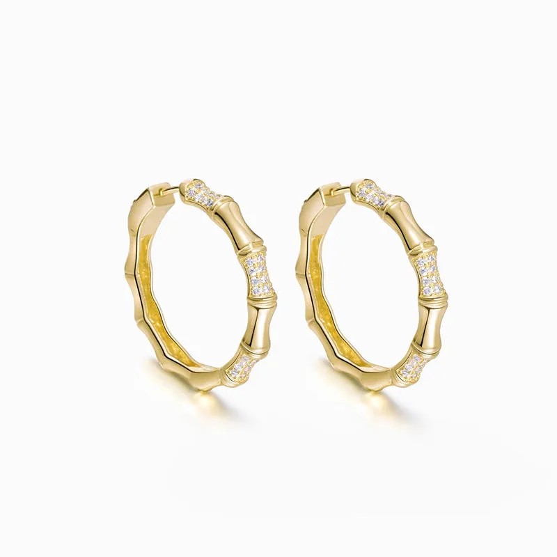 Bamboo Hoop Earrings