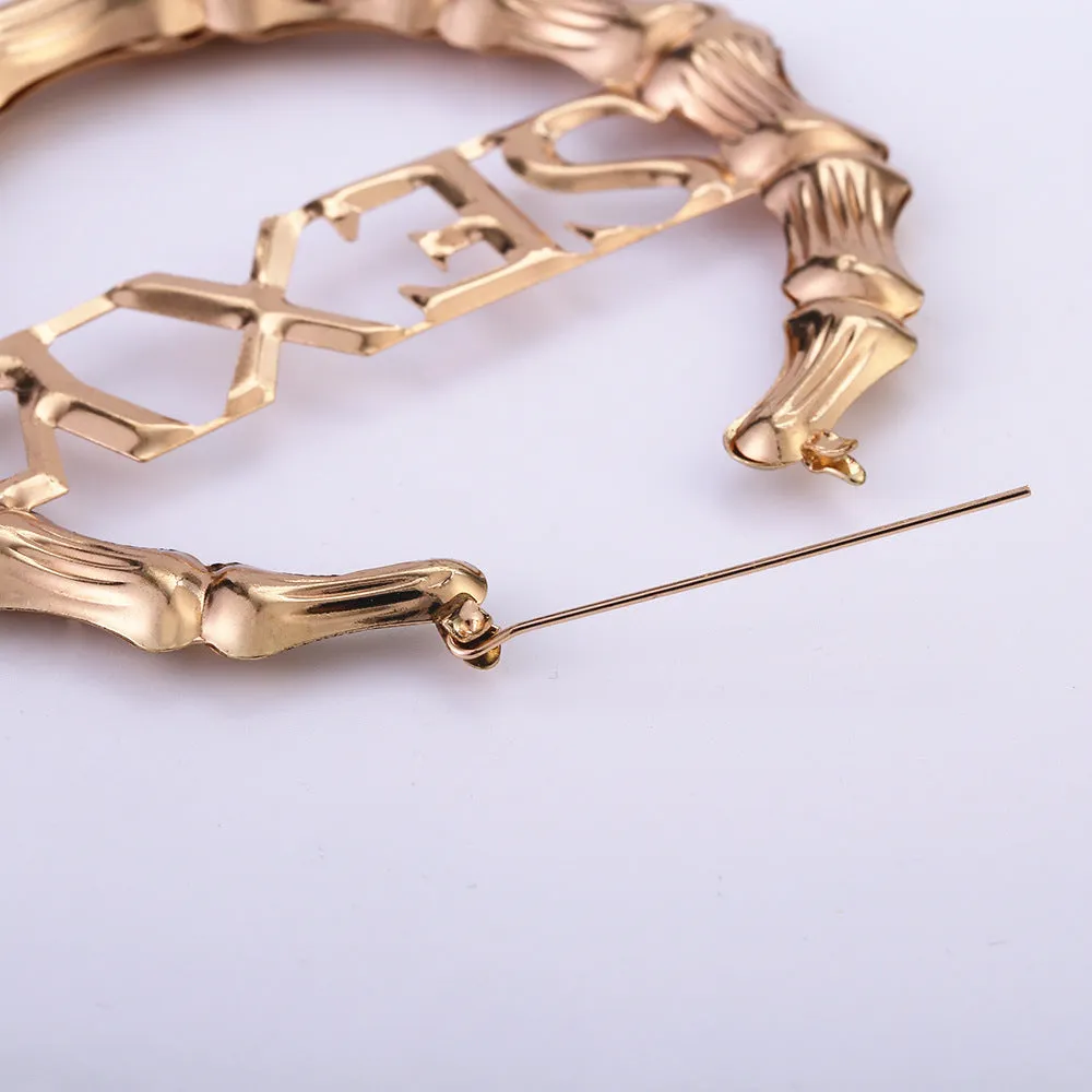 Bamboo Knot Statement Earrings - Vienna Verve Collection