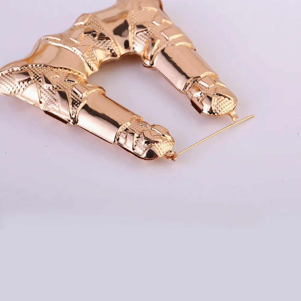 Bamboo Knot Statement Earrings - Vienna Verve Collection