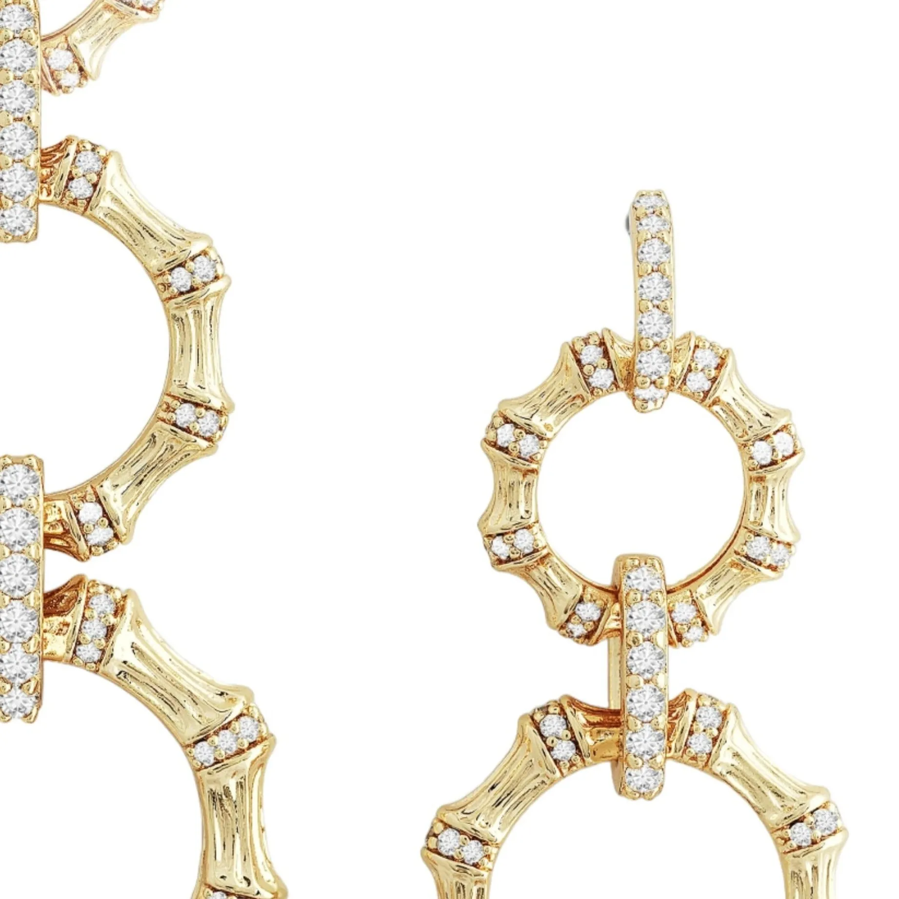 Bamboo Long Chain Earrings